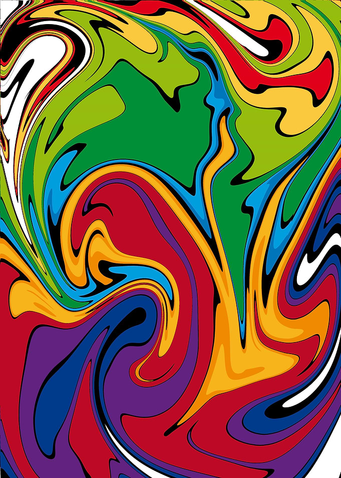 Abstract Swirling Colors
