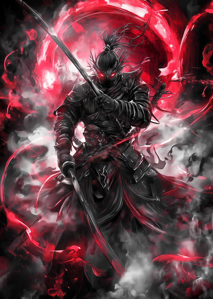 Samurai Warrior in Red