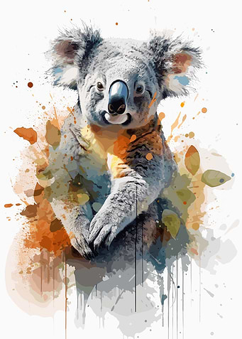 Koala Watercolor Art