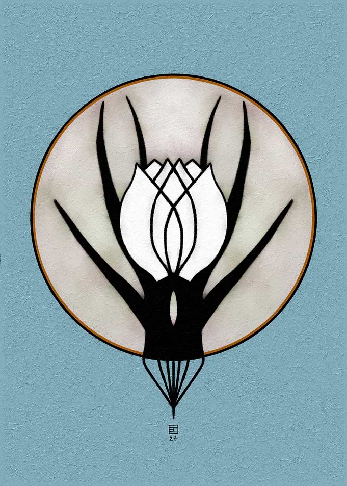 Black and White Flower