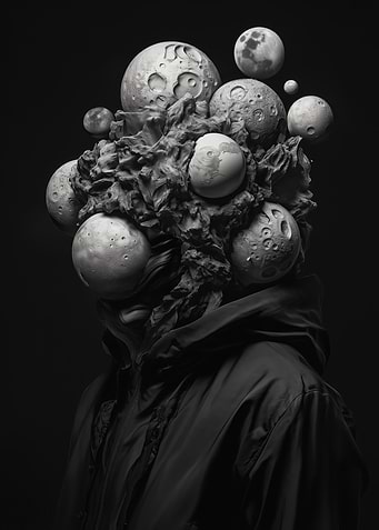 Lunar Head Sculpture