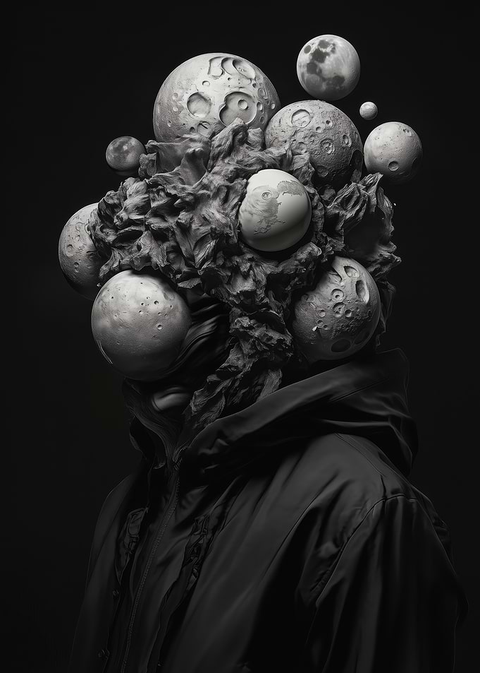 Lunar Head Sculpture