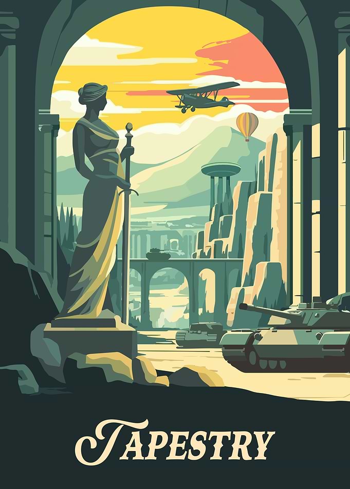 Tapestry Board Game Inspired Illustration Poster