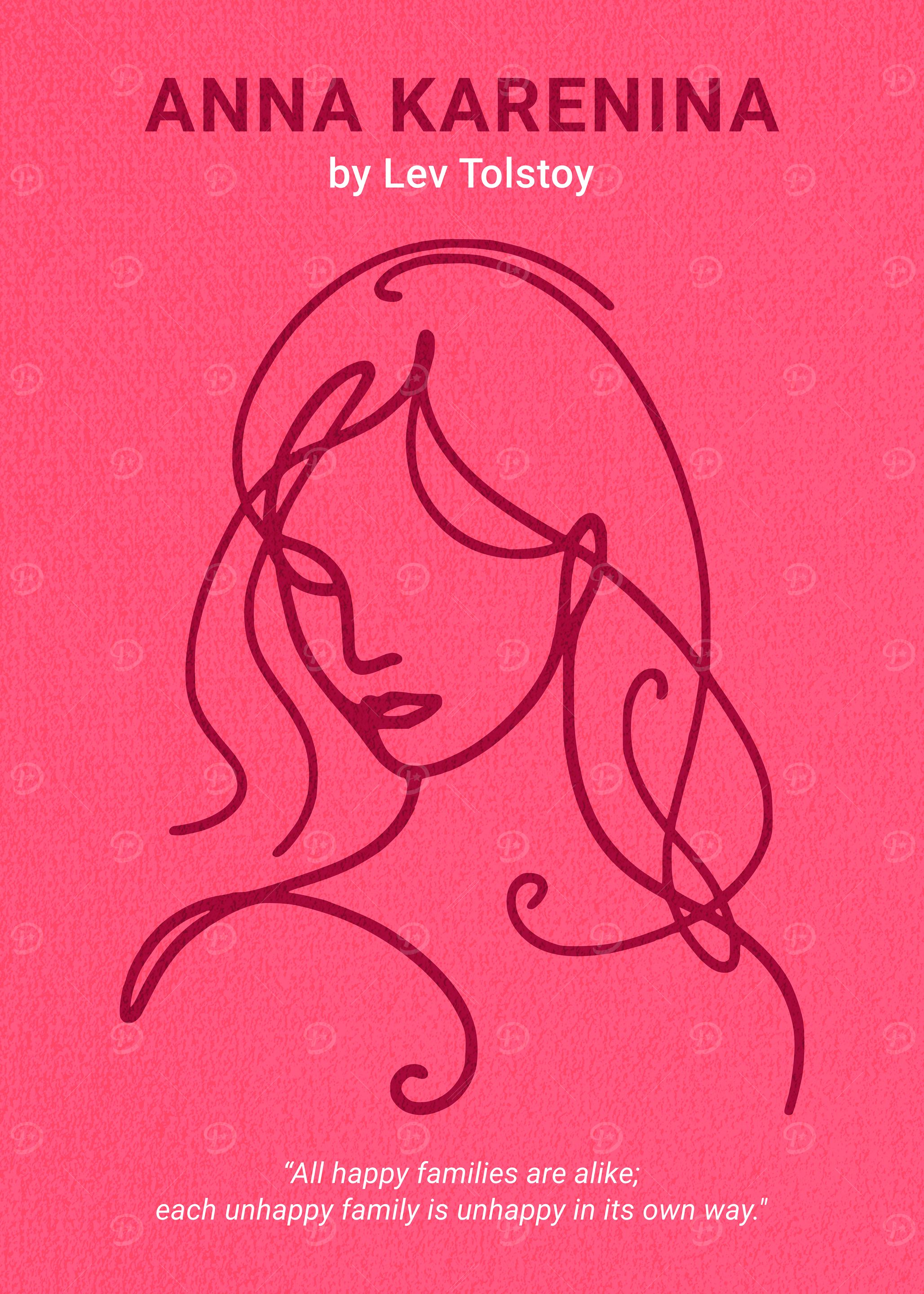 Anna Karenina Minimalist Book Cover