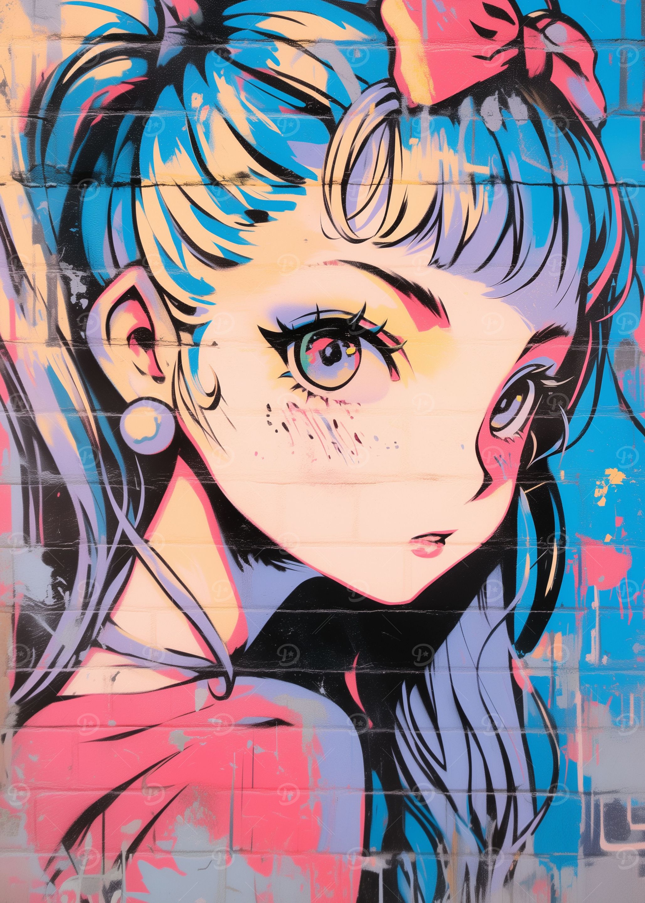 Anime Girl Graffiti