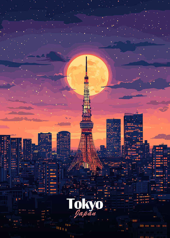 Tokyo Skyline Night