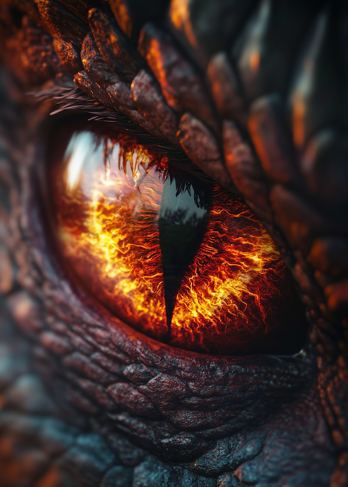 Dragon Eye with Fire