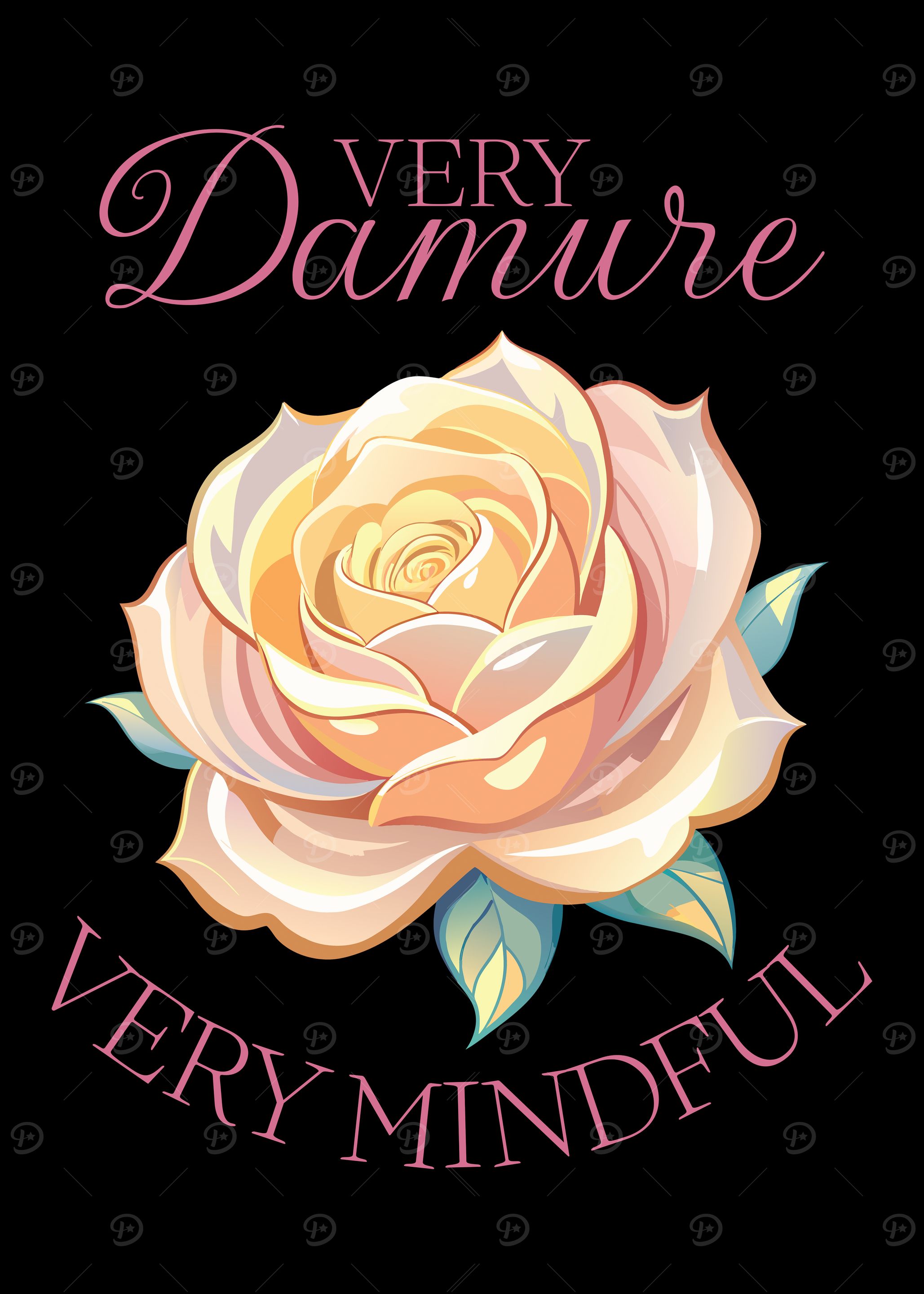 Rose with Quote