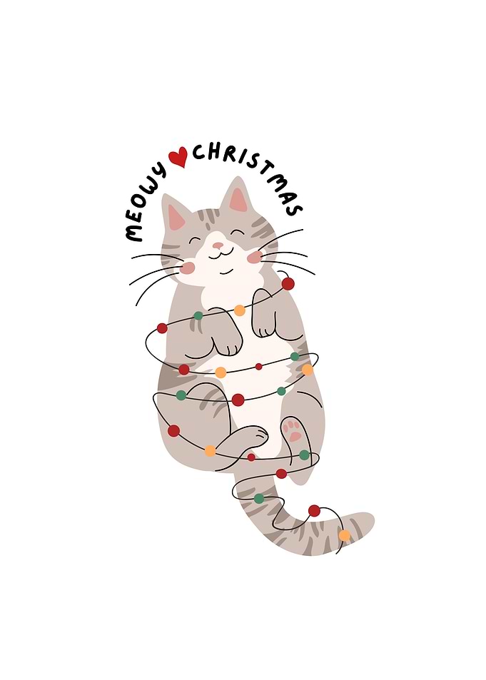 Cat Christmas Lights