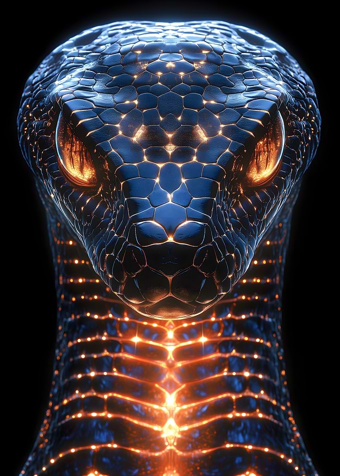Glowing Snake Head Animal