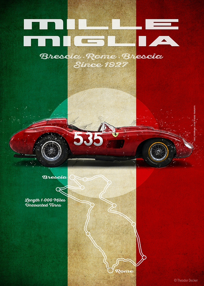 Mille Miglia Vintage Ferrari 315S Taruffi
