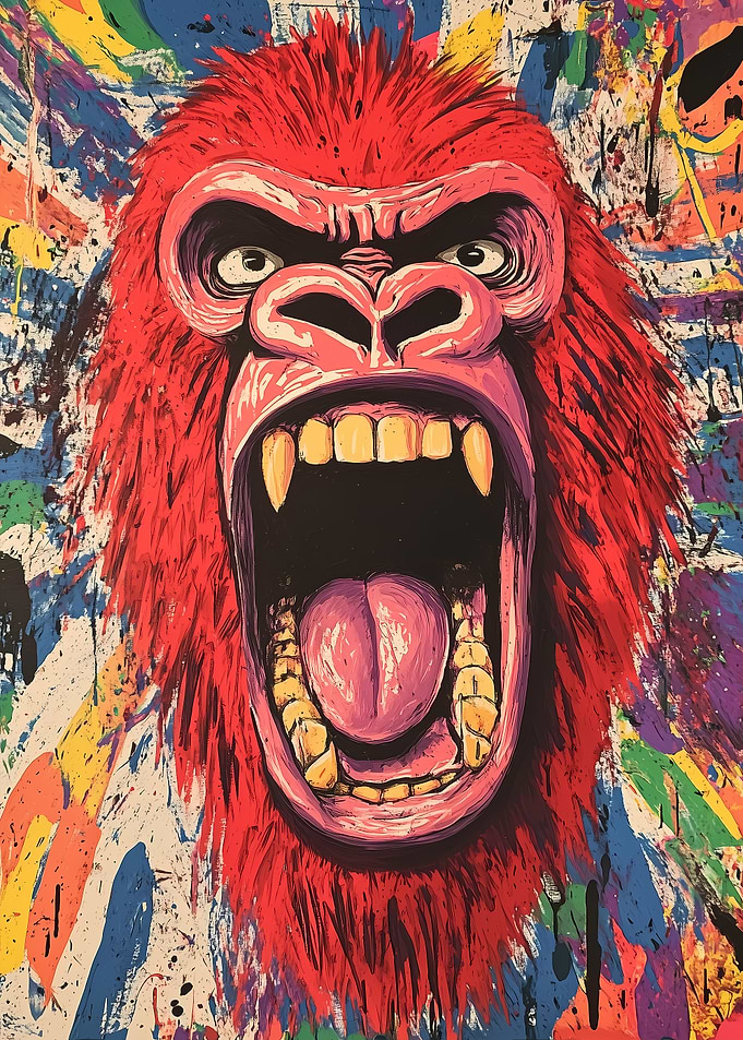 Angry Gorilla Painting