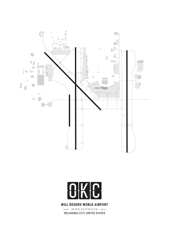 Will Rogers World Airport Map
