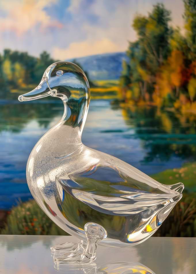 Crystal Duck Figurine