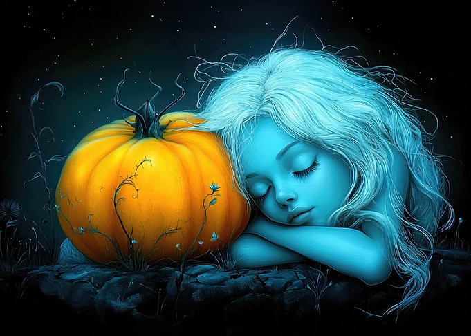 Sleeping Beauty with Pumpkin