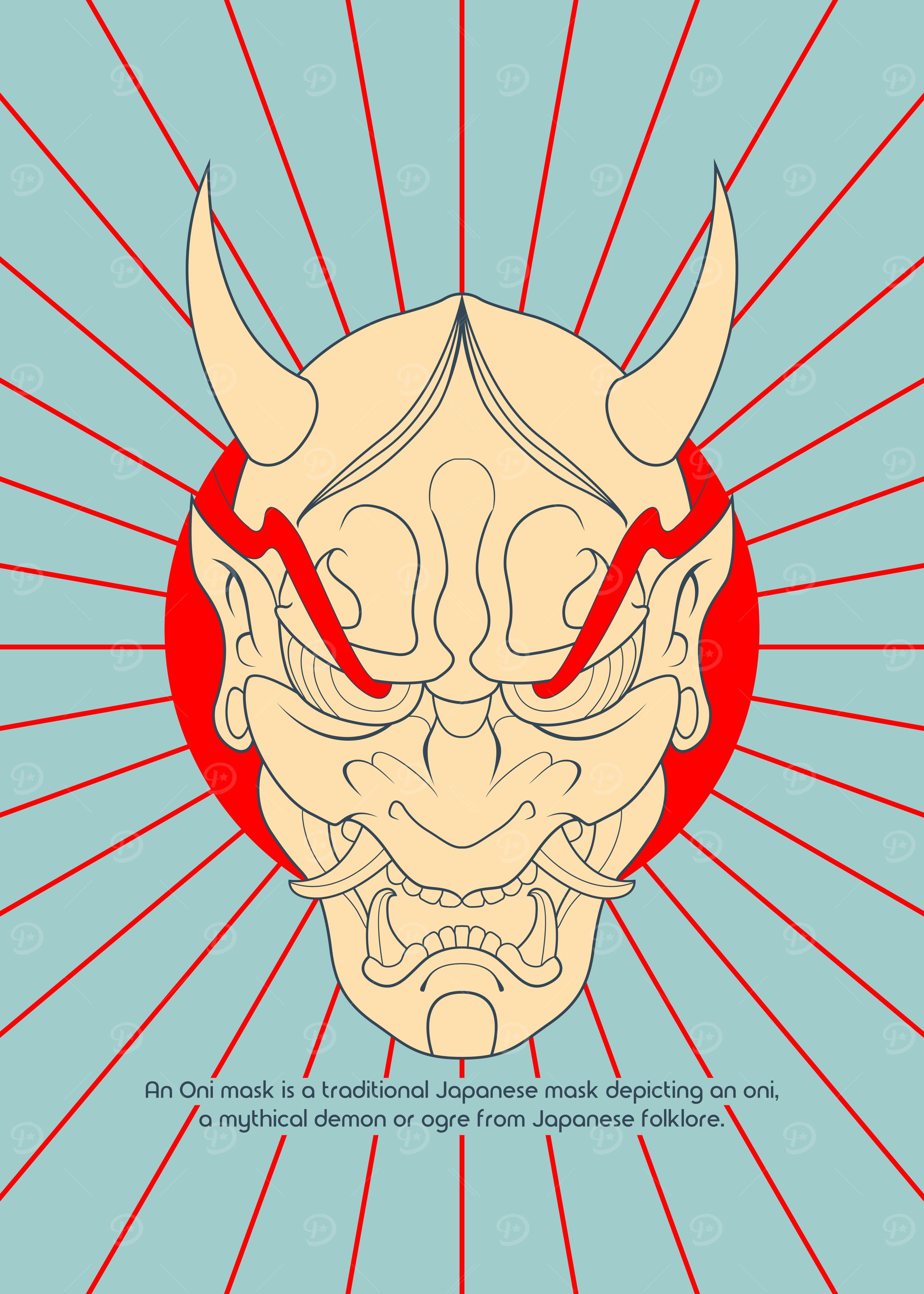 Oni Mask Illustration