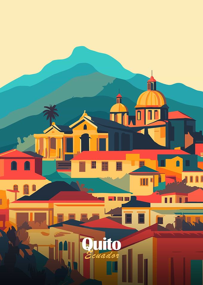 Quito Cityscape Illustration