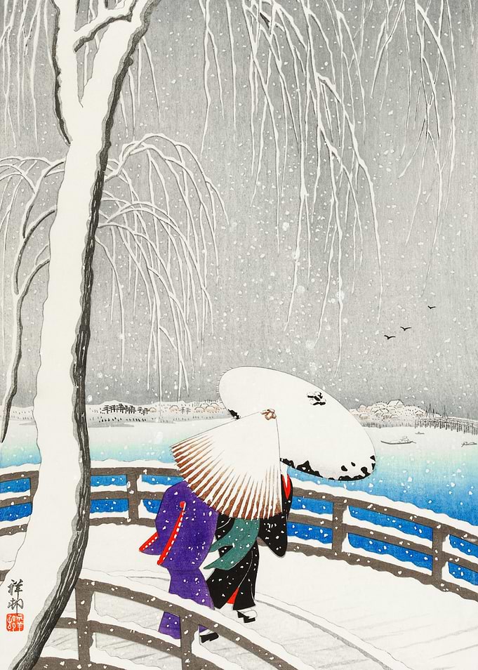 Snowfall in Japan