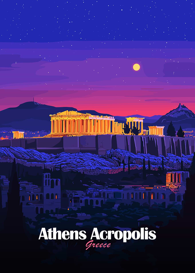 Athens Acropolis Night