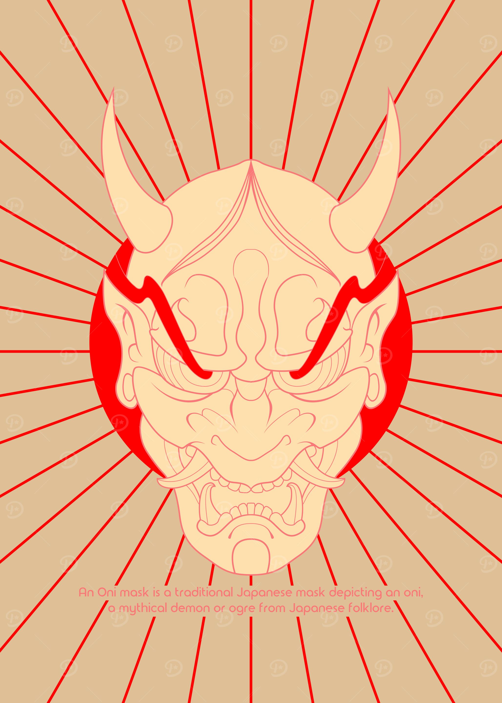 Oni Mask Illustration