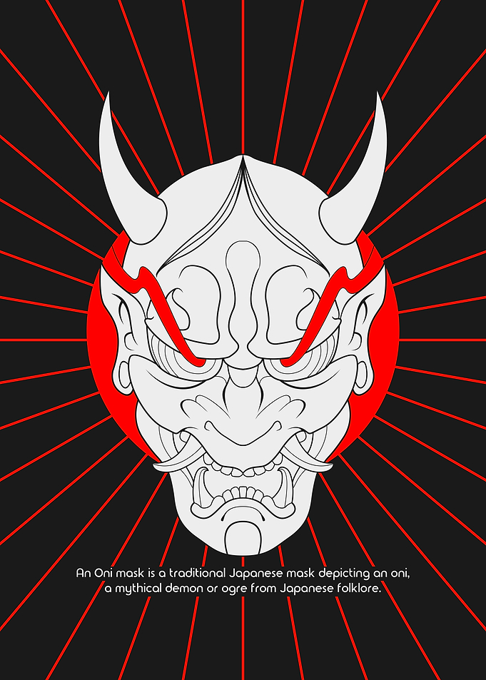 Oni Mask Illustration
