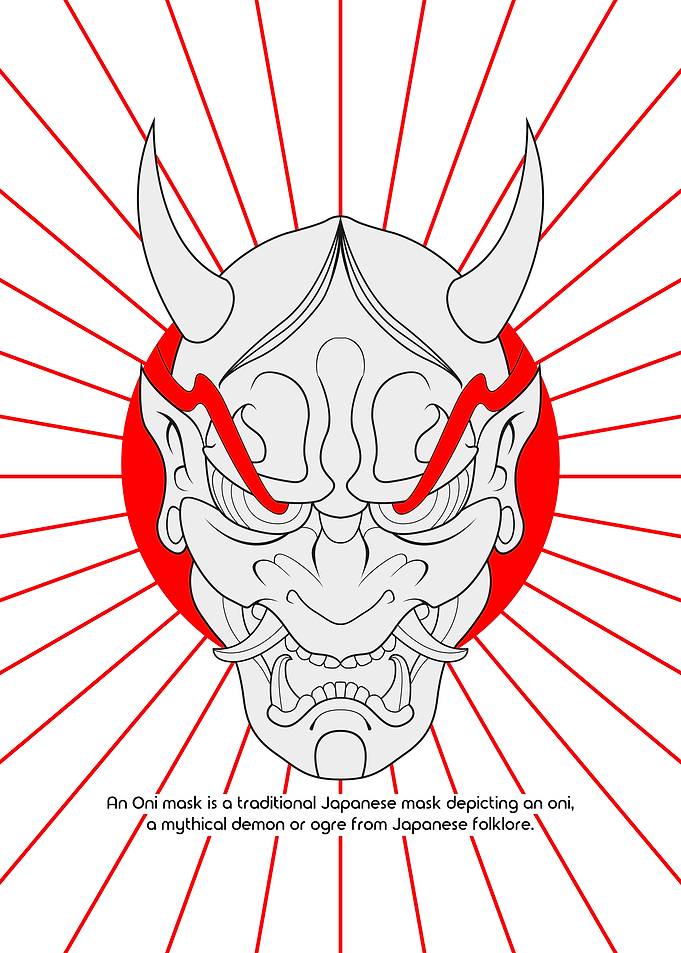 Oni Mask Illustration