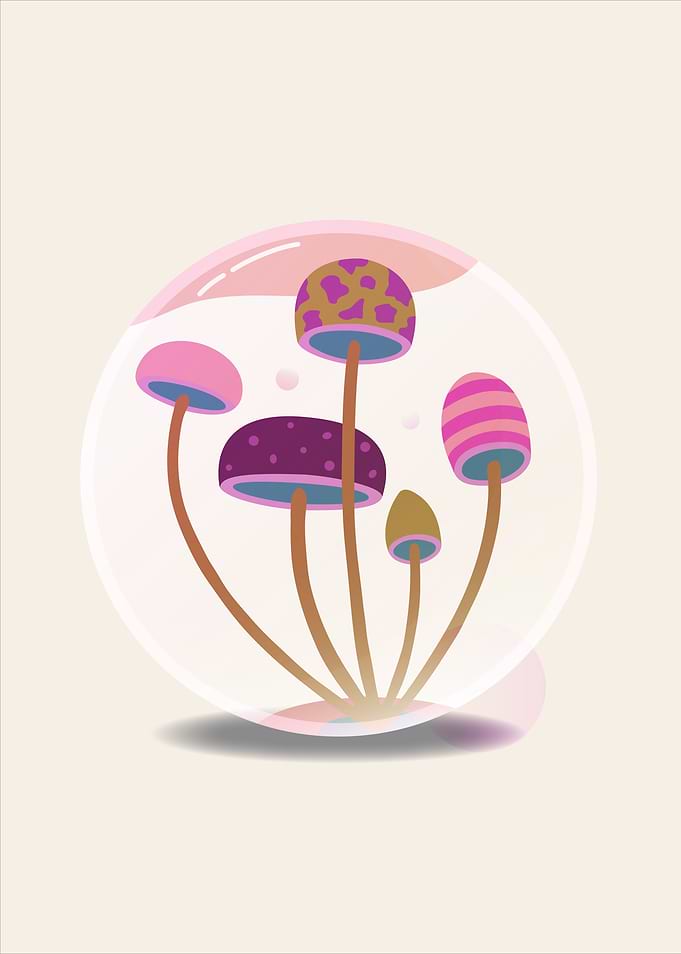Glass Planet - Mushrooms in a Bubble