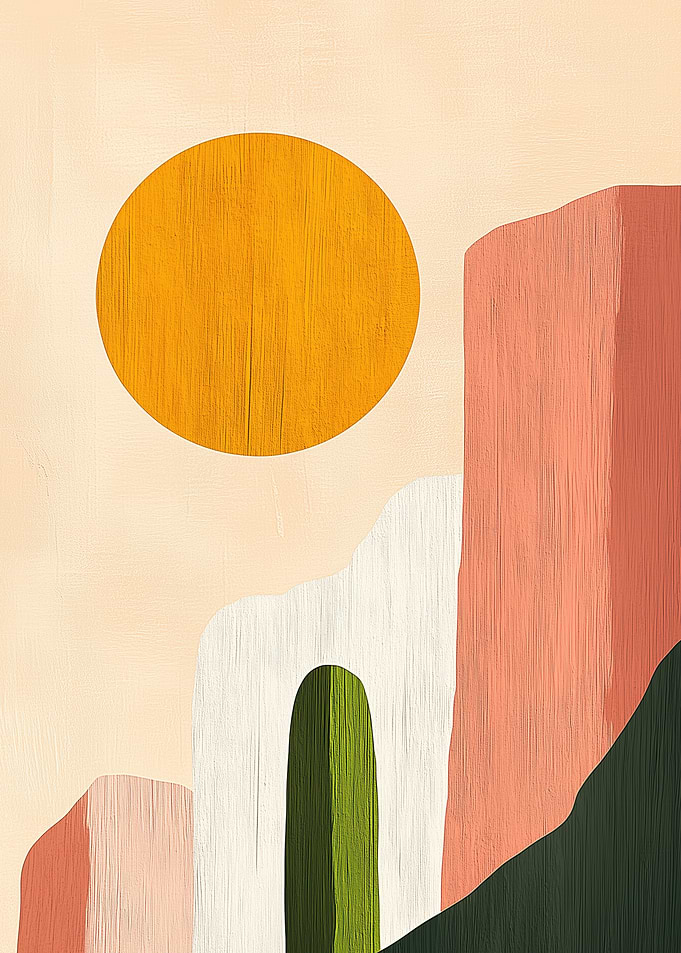 Abstract Sunset Landscape