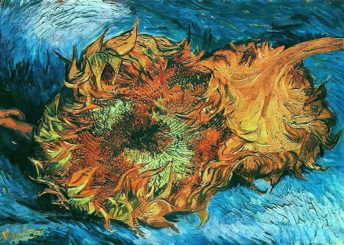 Still Life with Two Sunflowers