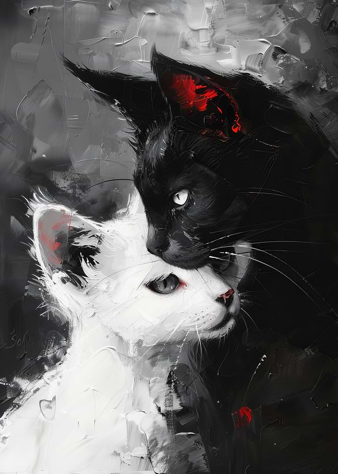 Black and White Cats