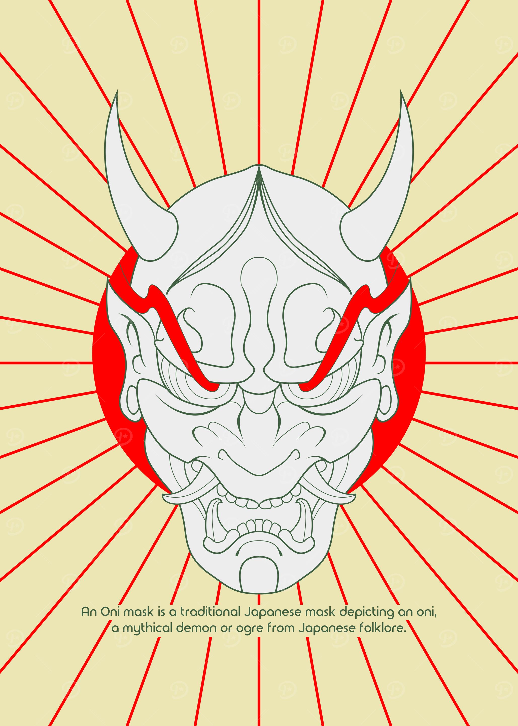 Oni Mask Illustration
