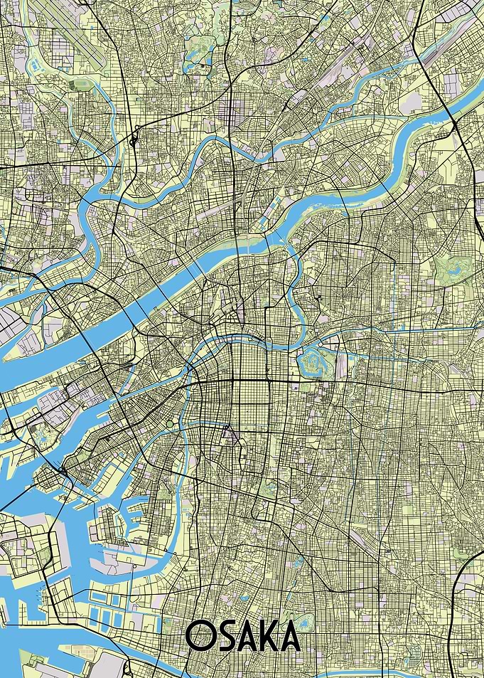 Osaka City Map