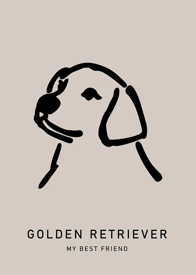 Golden Retriever Line Art