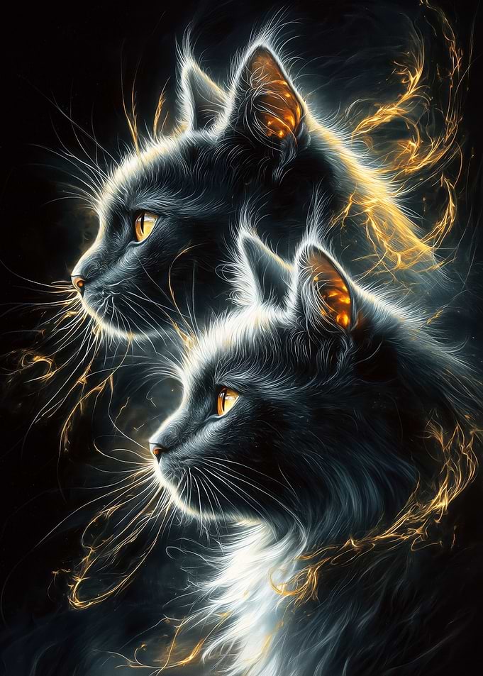 Cute Mystical Black Cats