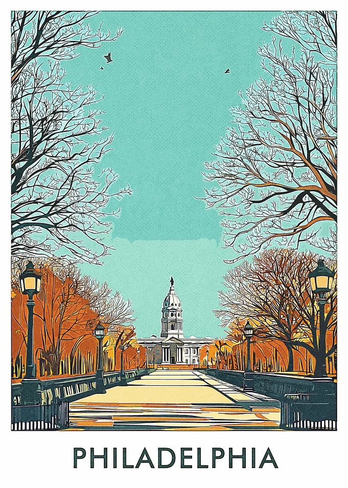 Philadelphia City Hall Illustration