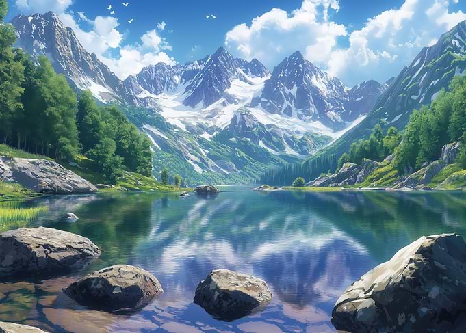 Mountain Lake Serenity