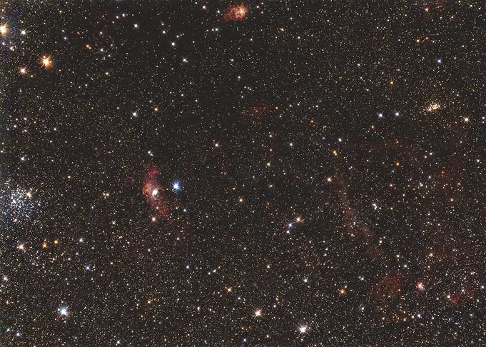 Starry Night Sky & Bubble nebula