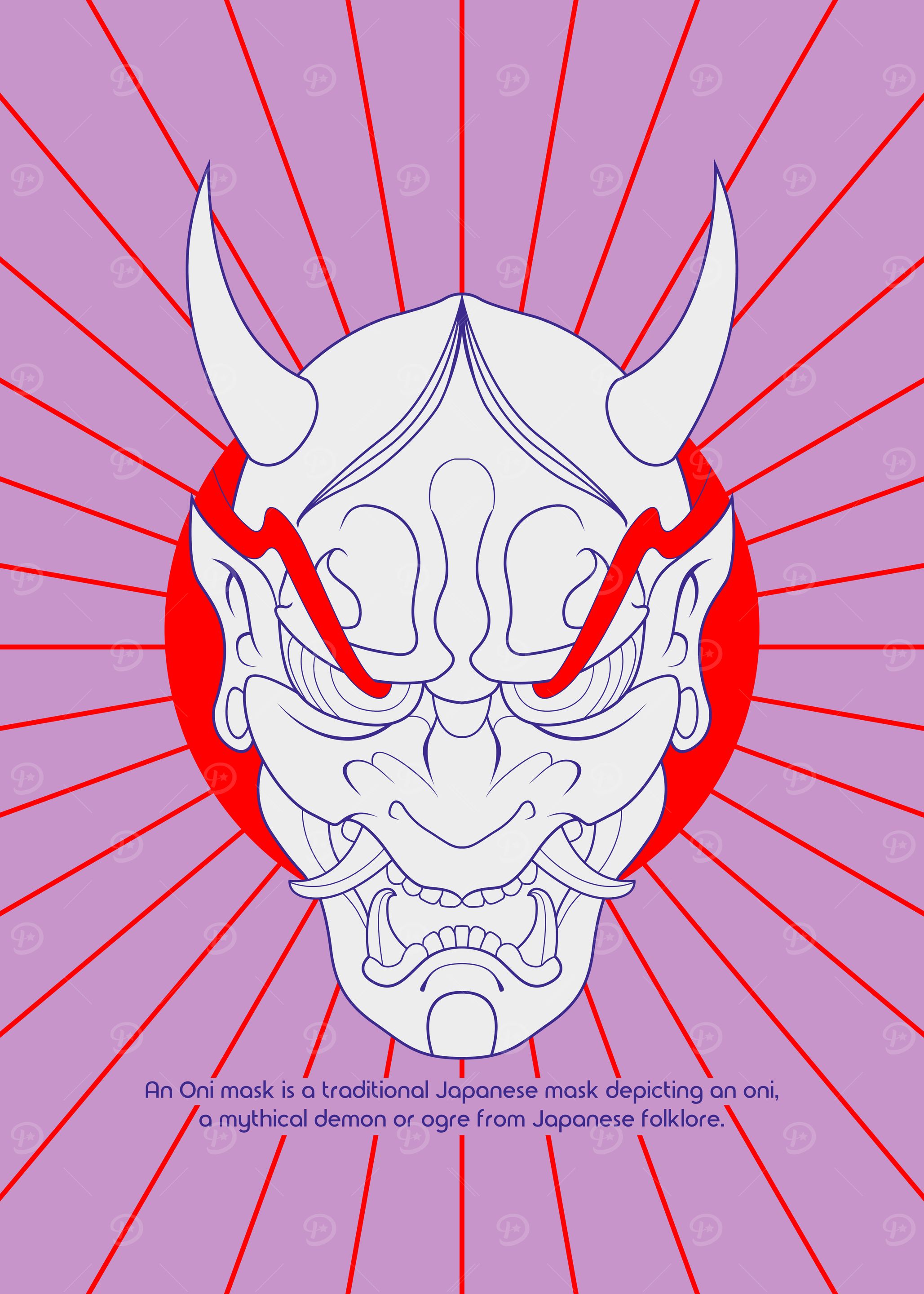 Oni Mask Illustration