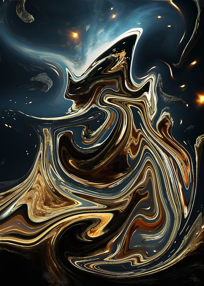 Abstract Swirling Art