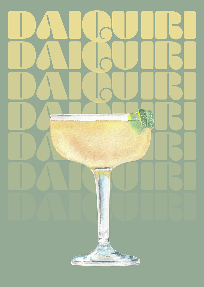 Daiquiri Cocktail Illustration