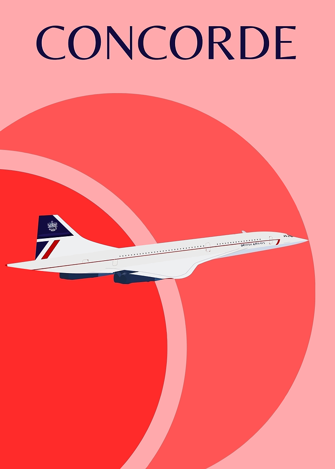 Concorde Airplane Illustration