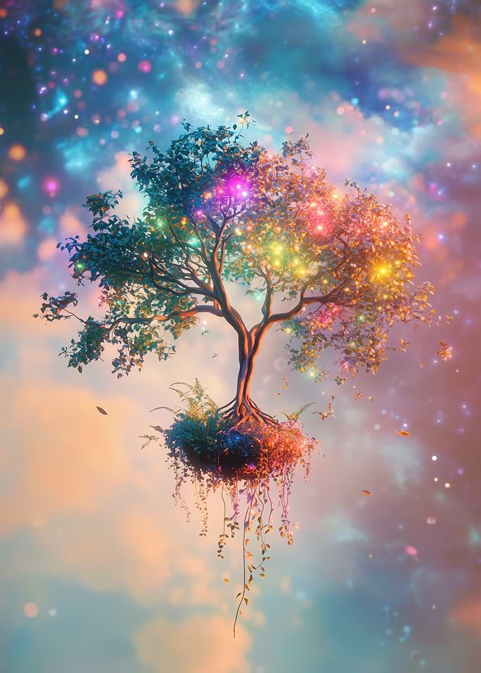 Floating Tree with Lights