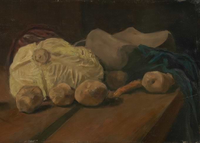 Still Life with Cabbage and Clogs