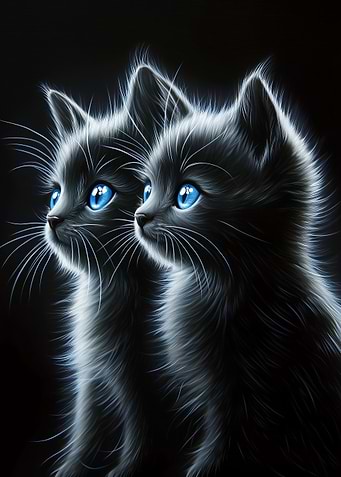 Two Black Kittens