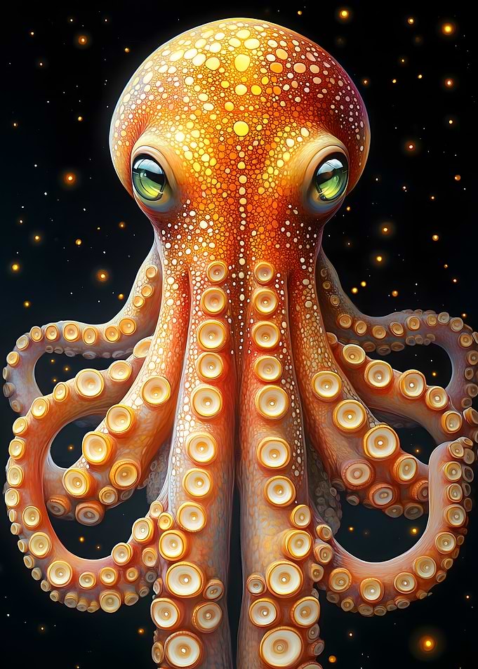 Octopus with Glowing Spots Animal
