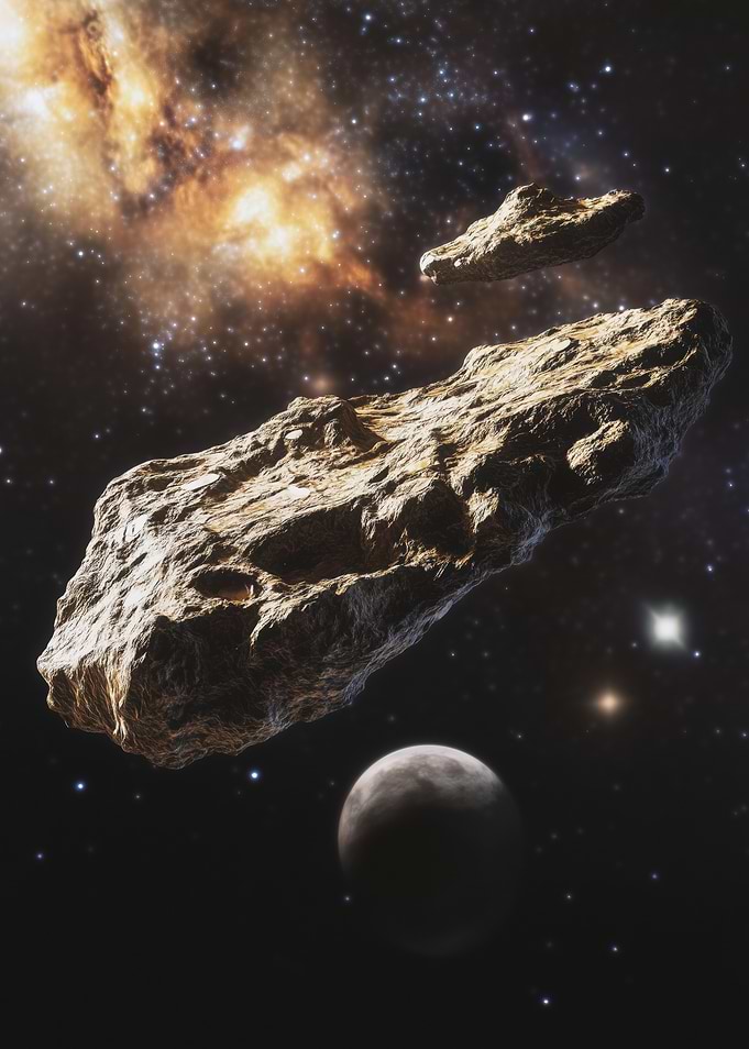 Asteroid Field in Space