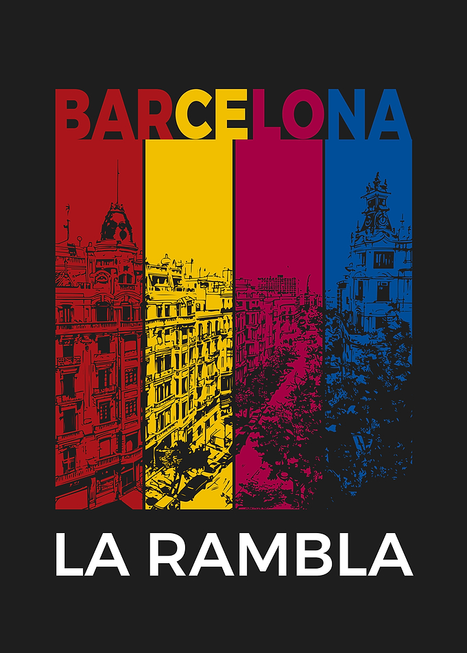 Barcelona La Rambla Cityscape