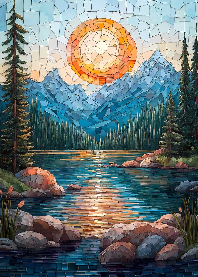Mountain Lake Mosaic