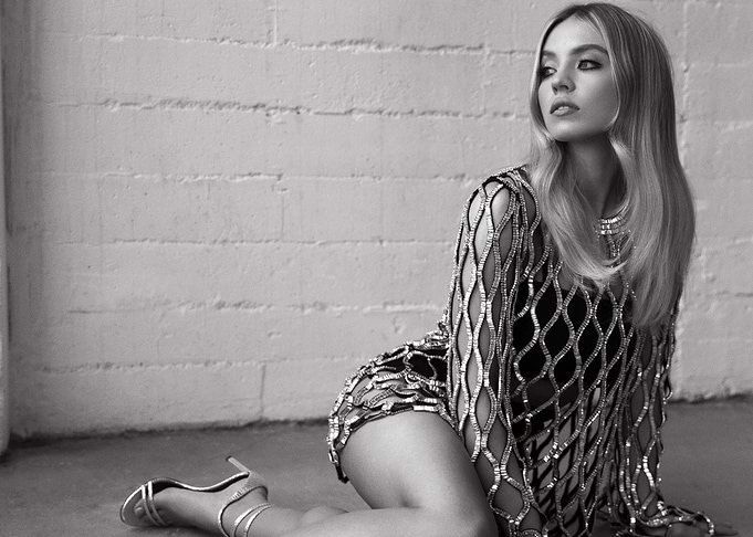 Sydney Sweeney in a Net Dress
