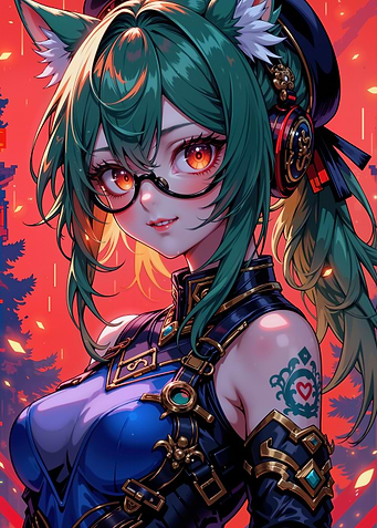Anime Girl with Cat Ears